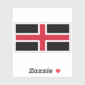 Vlag van de stad Durham, Engeland Sticker (Vel)