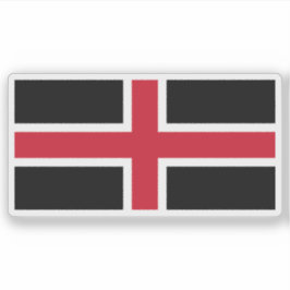 Vlag van de stad Durham, Engeland Sticker