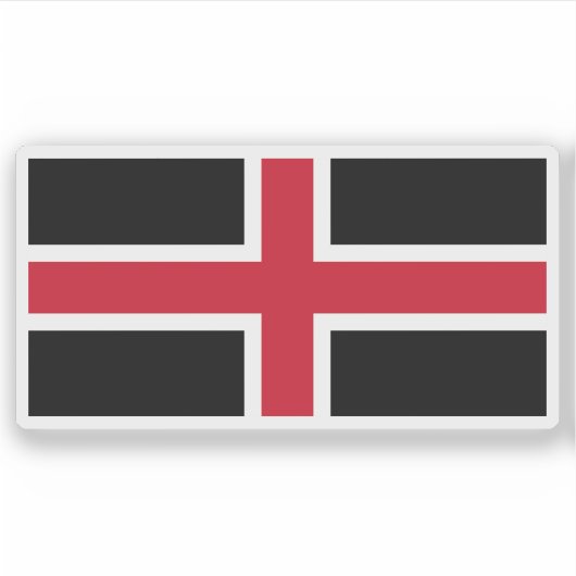 Vlag van de stad Durham, Engeland Sticker (Voorkant)