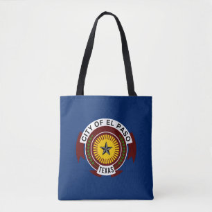 Vlag van de stad El Paso, Texas boodschappentas Tote Bag