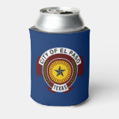 Vlag van de stad El Paso, Texas Can Koeler (Blikje Achterkant)