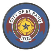 Vlag van de stad El Paso, Texas Hockey Puck (Voorkant)