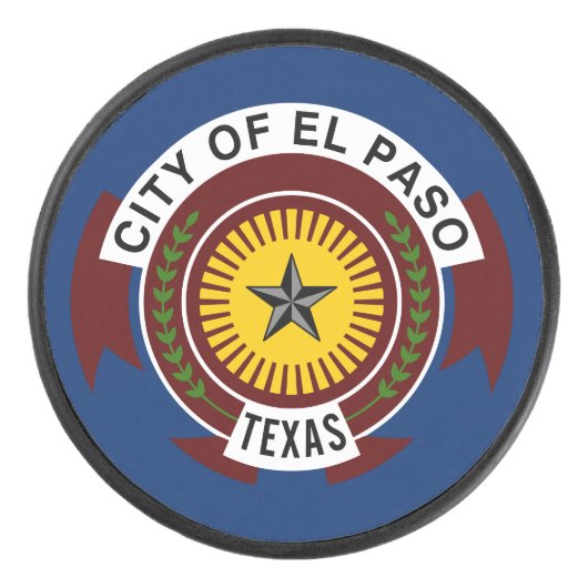 Vlag van de stad El Paso, Texas Hockey Puck (Voorkant)