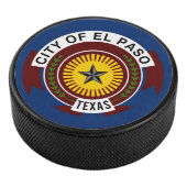 Vlag van de stad El Paso, Texas Hockey Puck (3/4)