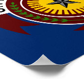 Vlag van de stad El Paso, Texas Poster (Hoek)