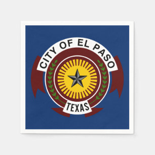 Vlag van de stad El Paso, Texas servetten