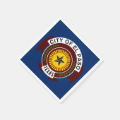 Vlag van de stad El Paso, Texas servetten (Hoek)