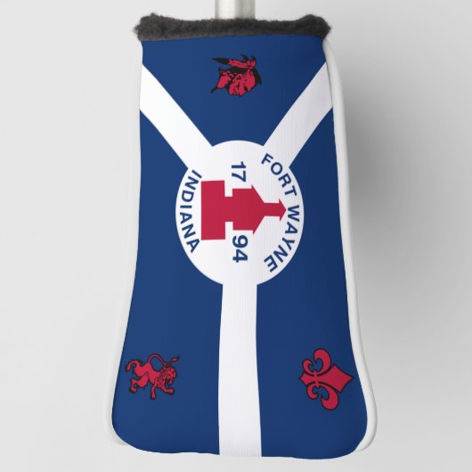 Vlag van de stad Fort Wayne Golfheadcover (Draai 90)