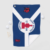 vlag van de stad Fort Wayne (Indiana) Golfhanddoek (Insitu)