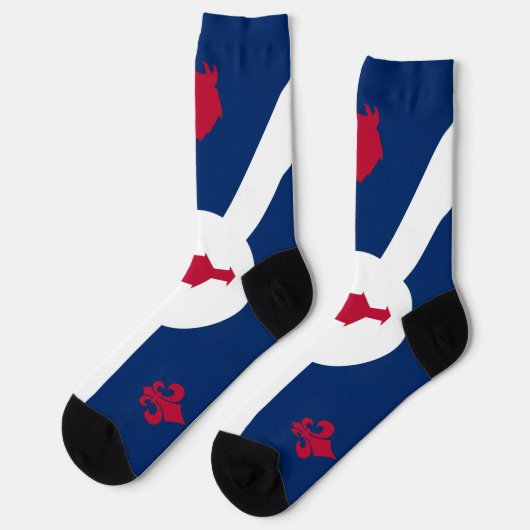 vlag van de stad Fort Wayne (Indiana) Sokken (Links)