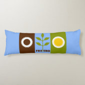 Vlag van de stad Fresno, California Body Pillow Lichaamskussen (Voorkant)
