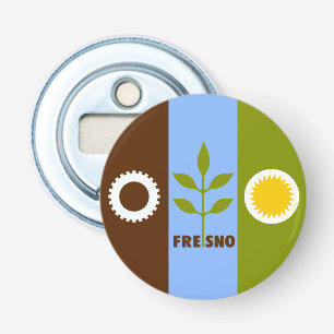 Vlag van de stad Fresno, California Bottle Opener