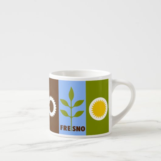 Vlag van de stad Fresno, California Espresso Cup Espresso Kop (Rechts)