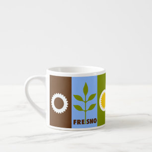 Vlag van de stad Fresno, California Espresso Cup Kop