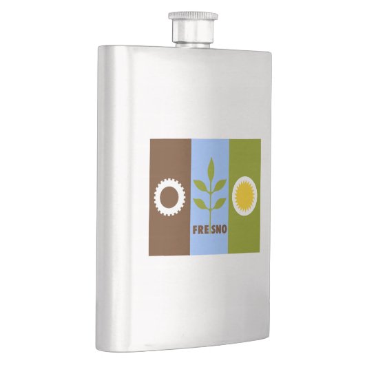Vlag van de stad Fresno, California Flask Flacon (Rechts)