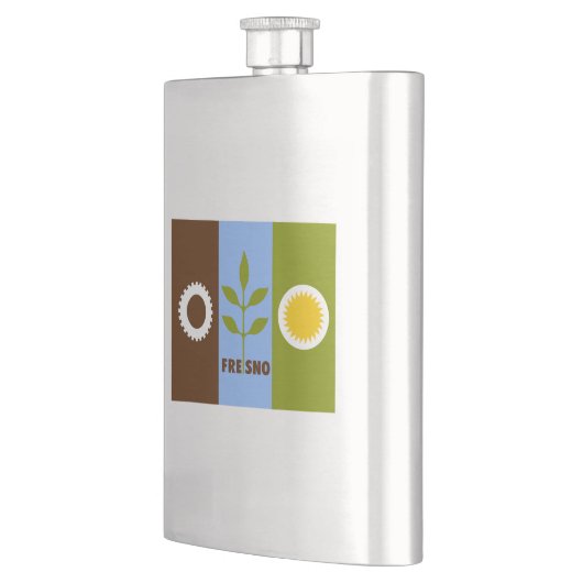 Vlag van de stad Fresno, California Flask Flacon (Links)