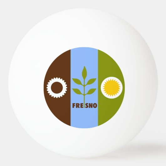 Vlag van de stad Fresno, California Ping-Pong Ball (Voorkant)
