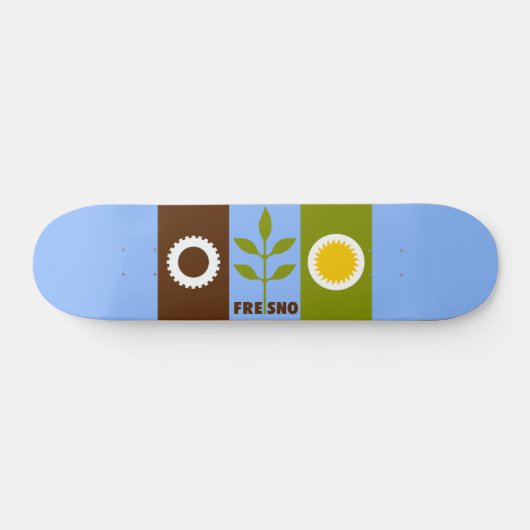 Vlag van de stad Fresno, California Skateboard (Horizontaal)