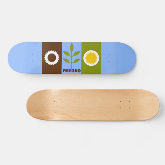 Vlag van de stad Fresno, California Skateboard (Horizontaal)