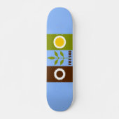 Vlag van de stad Fresno, California Skateboard (Voorkant)