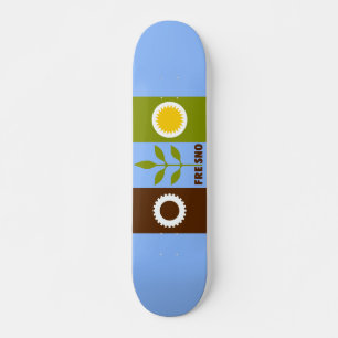 Vlag van de stad Fresno, California Skateboard