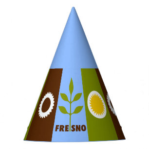Vlag van de stad Fresno, Californië Feesthoed Feesthoedjes
