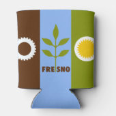 Vlag van de stad Fresno, Californië Koelbox Blikjeskoeler (Achterkant)