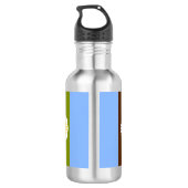 Vlag van de stad Fresno, Californië Stainless Stee Waterfles (Achterkant)