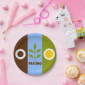 Vlag van de stad Fresno, Californische Borden Papieren Bordje (Feest)