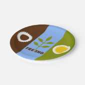 Vlag van de stad Fresno, Californische Borden Papieren Bordje (Gekanteld)