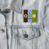 Vlag van de stad Fresno, Californische Button (In situ)