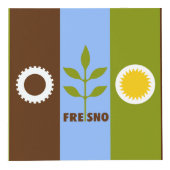 Vlag van de stad Fresno, Californische kubus (Rechts)