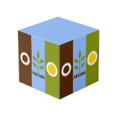 Vlag van de stad Fresno, Californische kubus (Achter hoekig)