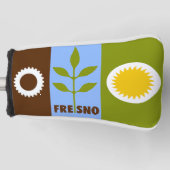 Vlag van de stad Fresno Golf Head Hoesje Golfheadcover (Voorkant)