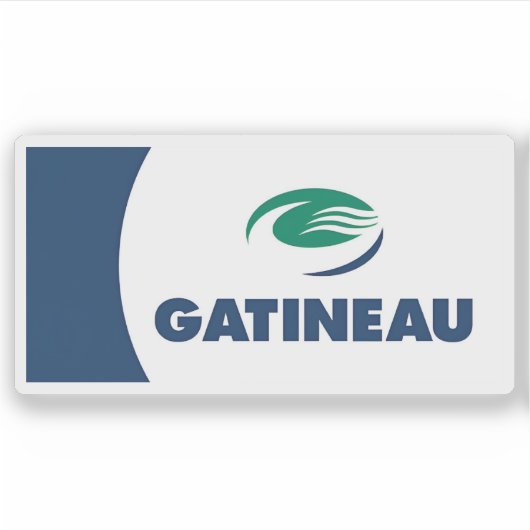 Vlag van de stad Gatineau, Quebec, Canada Sticker (Voorkant)