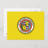 Vlag van de stad Honolulu, Briefkaart Hawaï (Voorkant / Achterkant)