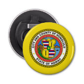 Vlag van de stad Honolulu, Hawaii Bottle Opener (Voorkant)