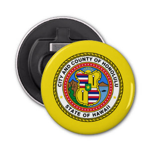 Vlag van de stad Honolulu, Hawaii Bottle Opener