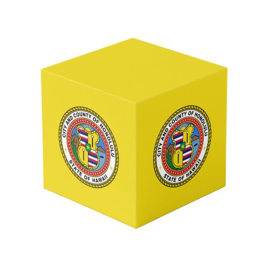 Vlag van de stad Honolulu, Hawaii Cube Kubus (Achter hoekig)