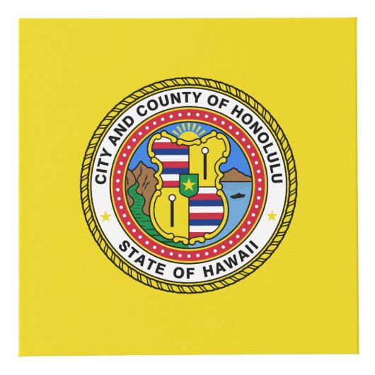 Vlag van de stad Honolulu, Hawaii Cube Kubus (Voorkant)