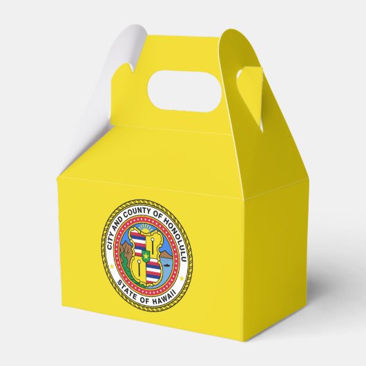 Vlag van de stad Honolulu, Hawaii Favor Box Bedankdoosjes (Voorkant Zijde)