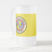 Vlag van de stad Honolulu, Hawaii Frosted Glass Be Matglas Bierpul (Voorkant links)