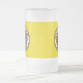 Vlag van de stad Honolulu, Hawaii Frosted Glass Be Matglas Bierpul (Center)