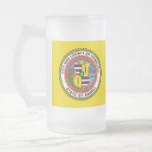Vlag van de stad Honolulu, Hawaii Frosted Glass Be Matglas Bierpul (Links)