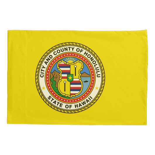 Vlag van de stad Honolulu, Hawaii Golf Pet Clip Kussensloop (Achterkant)