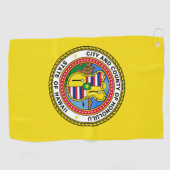 Vlag van de stad Honolulu, Hawaii Golfhanddoek (Horizontaal)