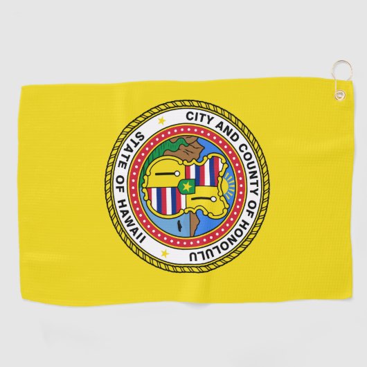 Vlag van de stad Honolulu, Hawaii Golfhanddoek (Horizontaal)