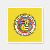 Vlag van de stad Honolulu, Hawaii Napkins Servet (Voorkant)