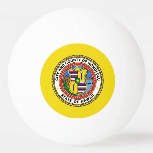 Vlag van de stad Honolulu, Hawaii Ping Pong Ball (Voorkant)