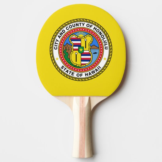 Vlag van de stad Honolulu, Hawaii Ping-Pong Paddle Tafeltennisbatje (Voorkant)